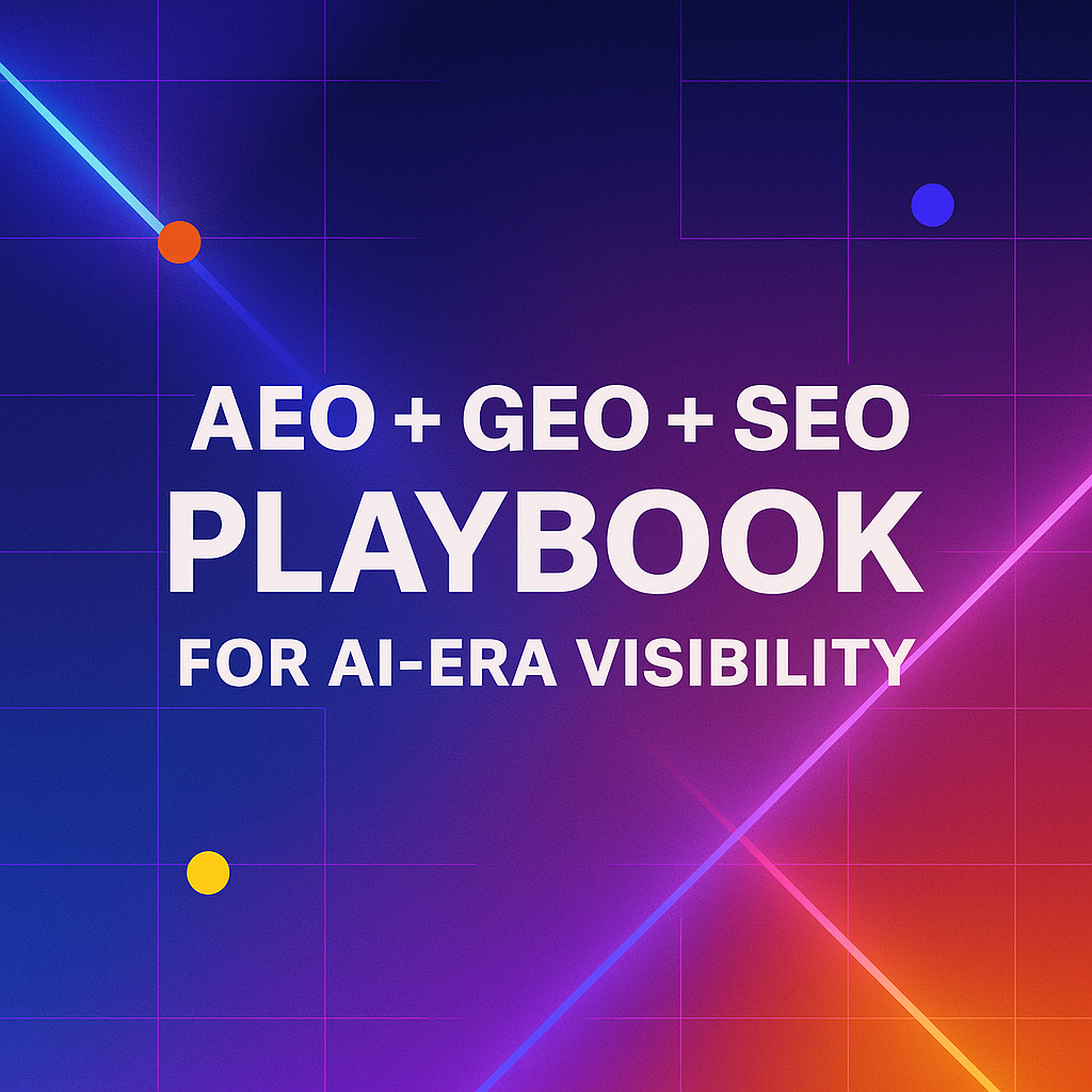 AI-era discoverability framework chart for SEO, AEO and GEO optimization.